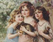 Emile Vernon The Three Graces oil painting on canvas